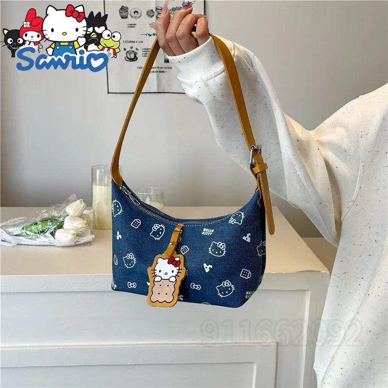 Sanrio Hello Kitty New Women's Mini Handbag Fashion Trend Women's Shoulder Bag Cartoon Cute Mini Casual Women's Bag