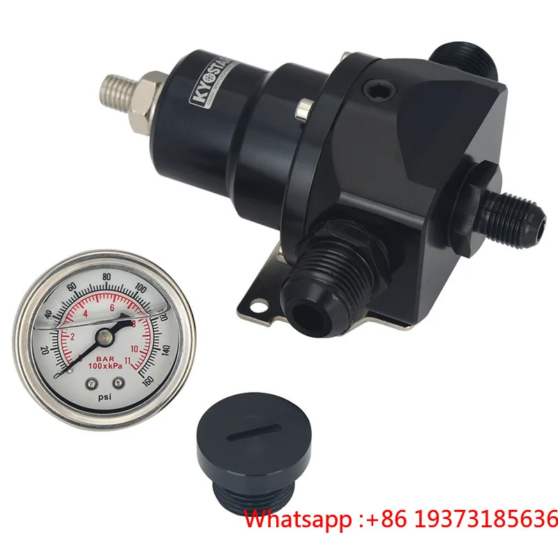 Adjustable from 30 to 75 psi, Kyostar High Pressure Fuel Pressure Regulator With Gauge AN10 /AN10 /AN6