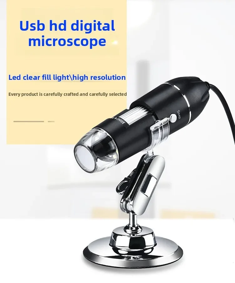 

Instrument 1000X High Definition Digital Microscope Repair Identification Electron Microscope Handheld USB Microscope