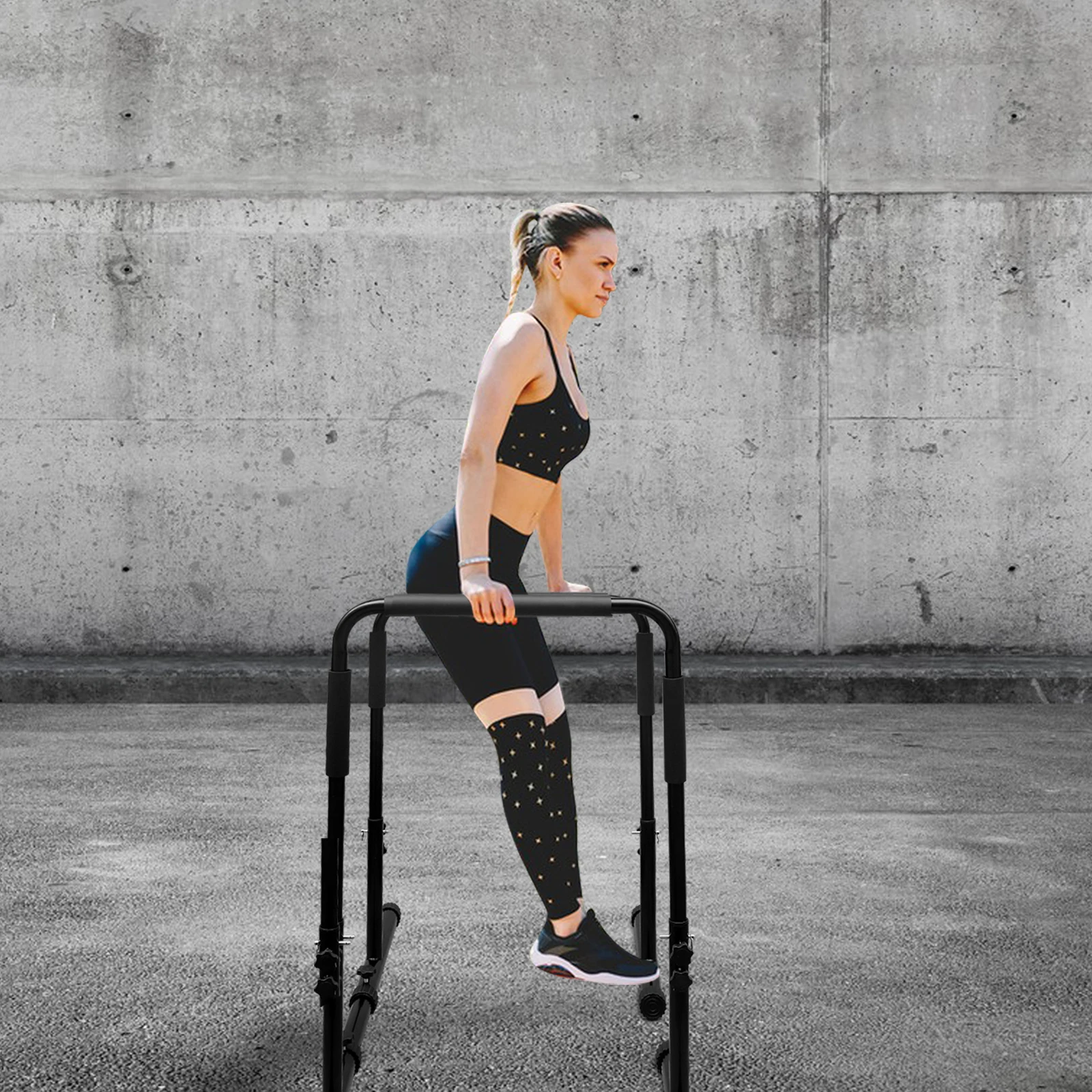 Verstellbare Dip-Bar-Station, Hochbelastbare Parallelstangen, Stabiler Dip-Ständer für Heimfitness, Calisthenics & Oberkörpertraining