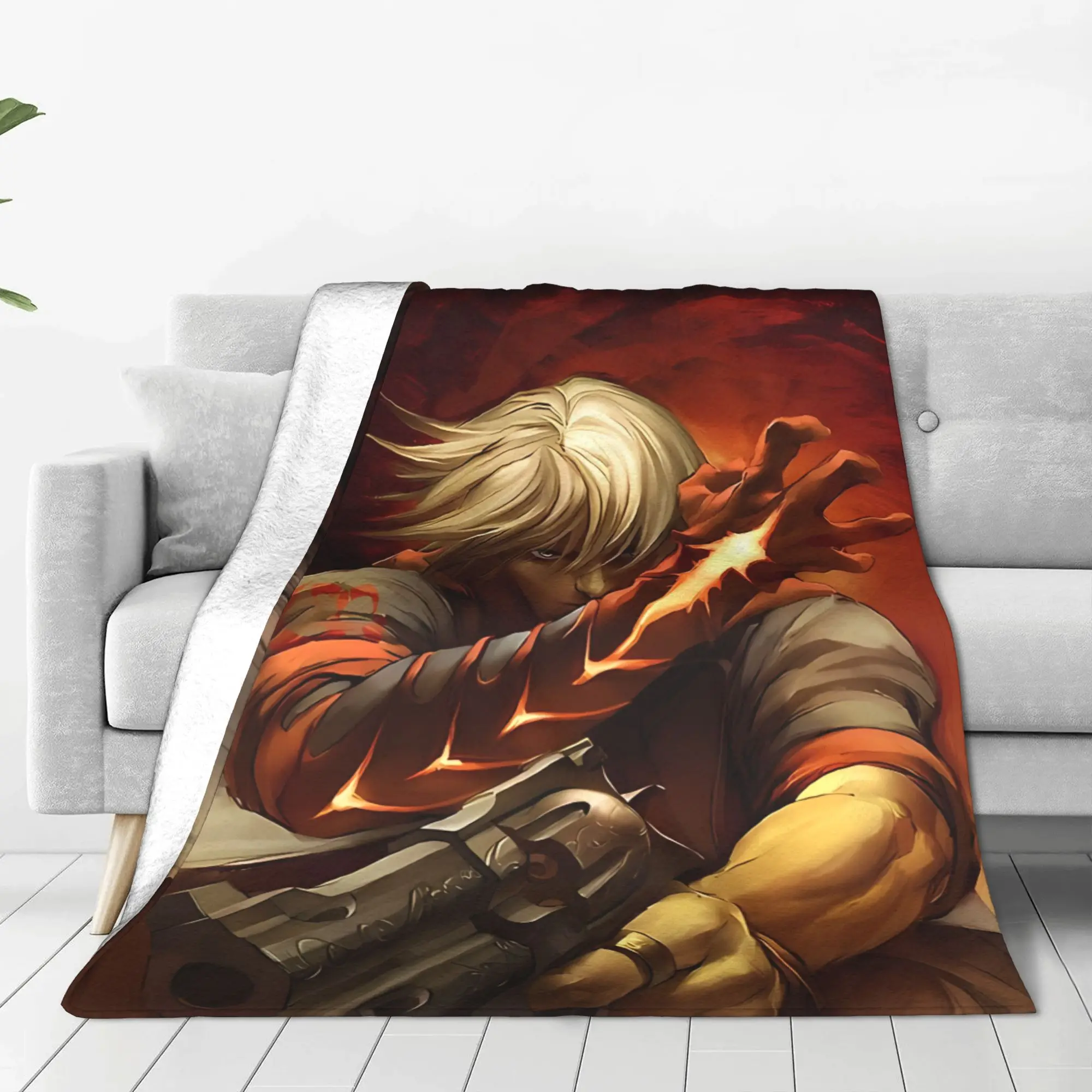 1PC Home Cutecore Dark Style D-Devil May Cry Blanket Super Cosy Plush Home Living Room Sofa Halloween