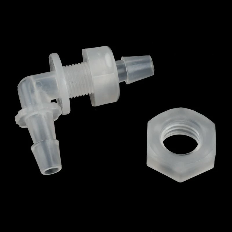 3 ~ 100 sztuk M6 ~ G1/2 do 2.4-11.1mm plastikowa Pagoda łokieć + nakrętka O-Ring System nawadniania przegubów fajka wodna akwariowych pompa