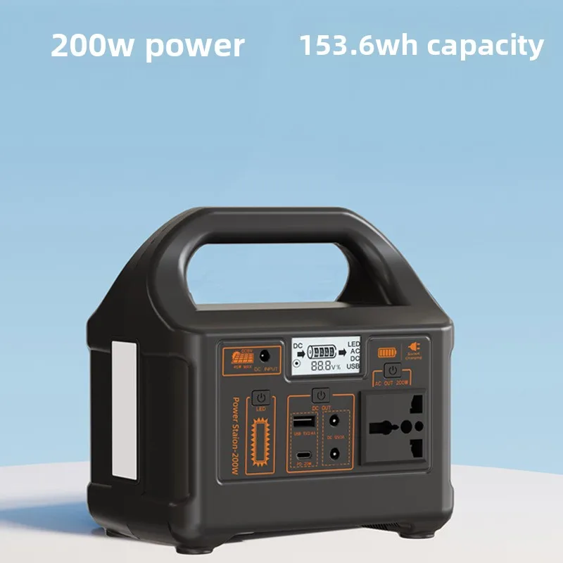 200W 휴대용 야외 에너지 저장 장치 153.6Wh 220V/110V 캠핑 및 야외 비상용 소형 파워뱅크