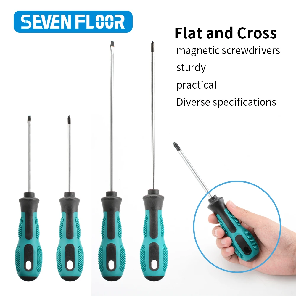 Magnetic Insulated Screwdriver Set, Mini Cross Flat Head Tips, Multipurpose Hand Repair Tool for Home Electronics