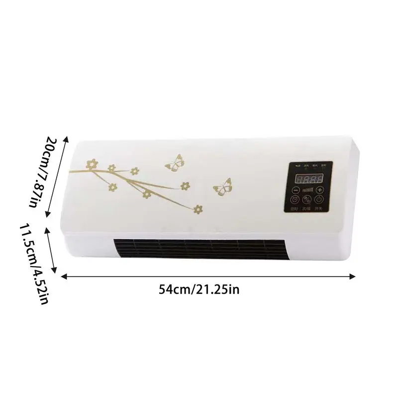 

Heating Wall-Mounted Electric Cooling Fan With Remote Control For Bedroom Living Room Portable Ductless Air Fan