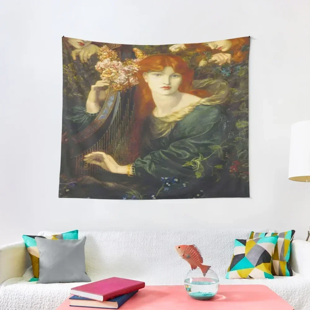 Dante Gabriel rossetti - La Ghirlandata,No,02. Tapestry Wallpapers Home Decor Wallpaper Bedroom Tapestry