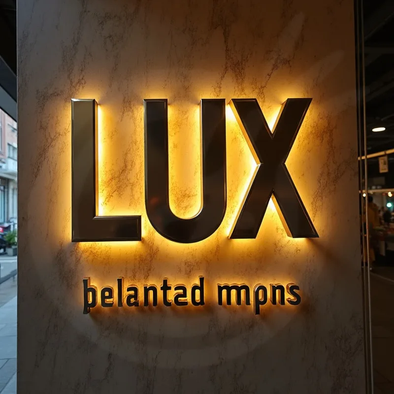 Custom 3D LED Backlit Metal Letters Sign Light Up Illuminated for Outdoor Business Storefront Waterproof Advertising Signage