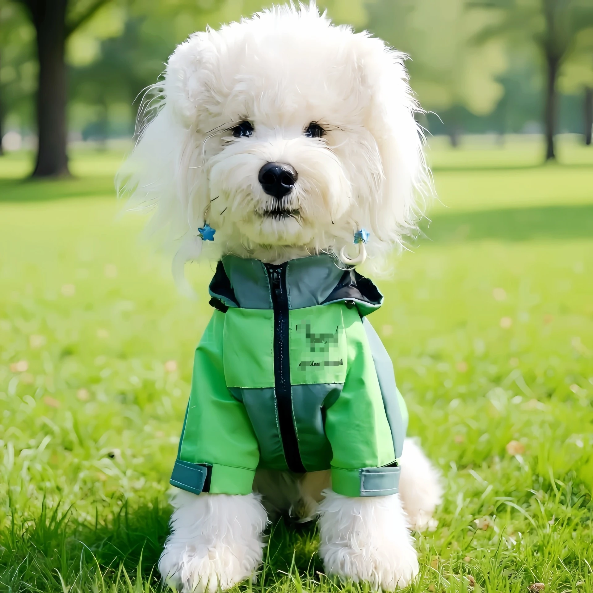 

Pet Windbreaker Jacket Two-Tone Design Cat & Dog Windproof Coat Pet Jacket Suitable for Small to Medium Dogs
