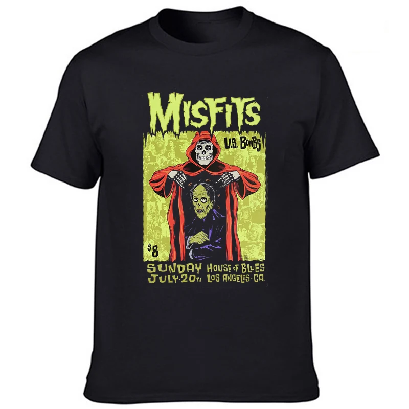 Misfits Americ An Psycho Punk Rock Band Danzig Sa Mhain T Shirt I Want Your Skulls Hallowmas Tee Skull Casual Streetwear Tops