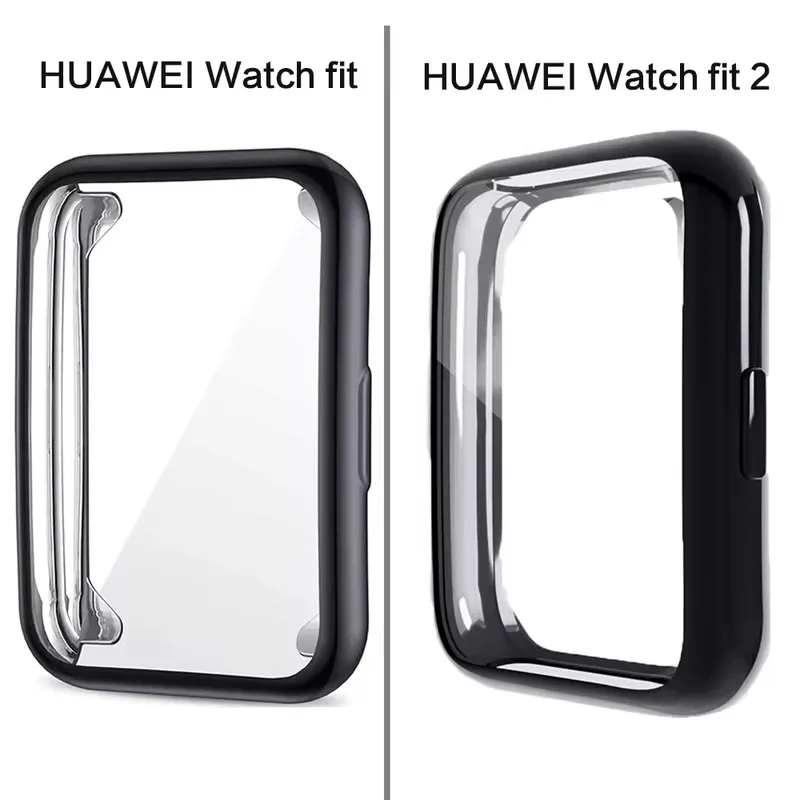 TPU Protector Case For Huawei Watch Fit 2 Case Plated All-Around Replacement Bumper Screen Cover Cases For Huawei Watch Fit2/Fit