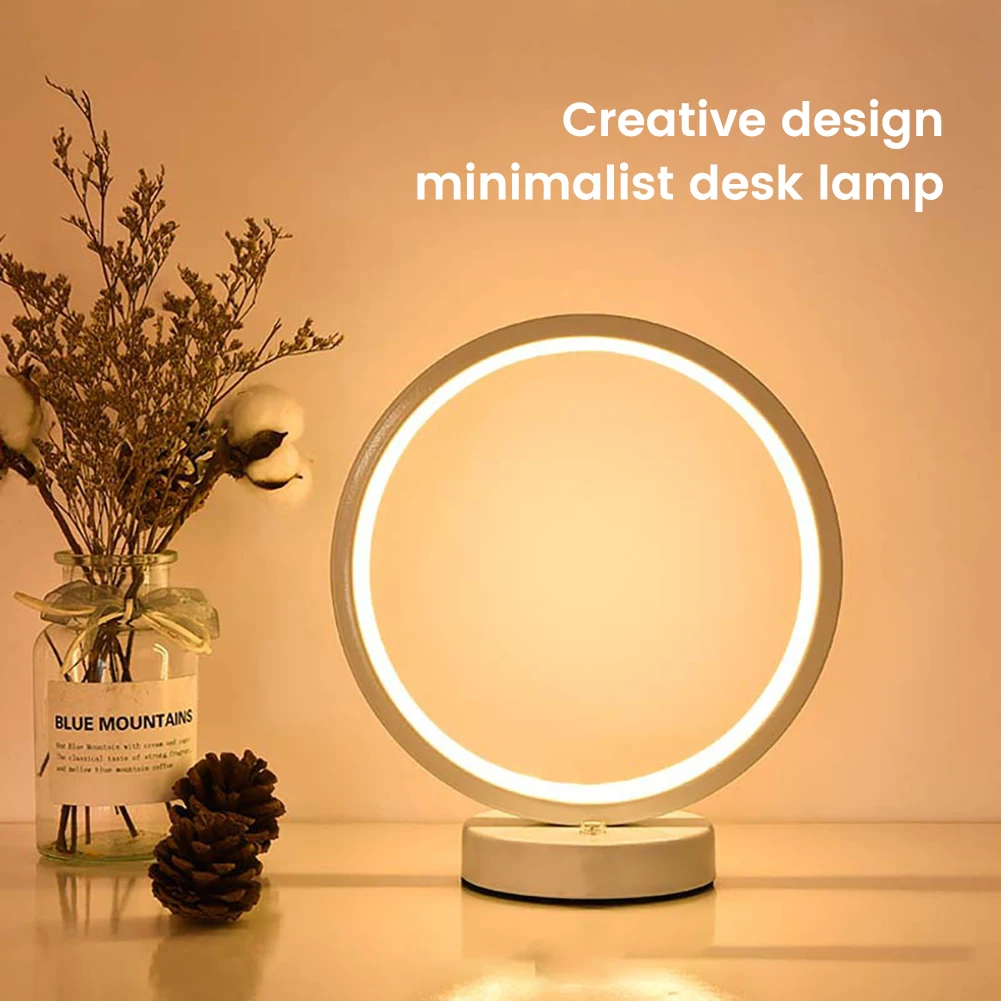 

Modern Table Lamp USB Charging Bedside Lamps 3 Colors Lighting Dimmable Nightstand Lamp For Bedroom Living Room