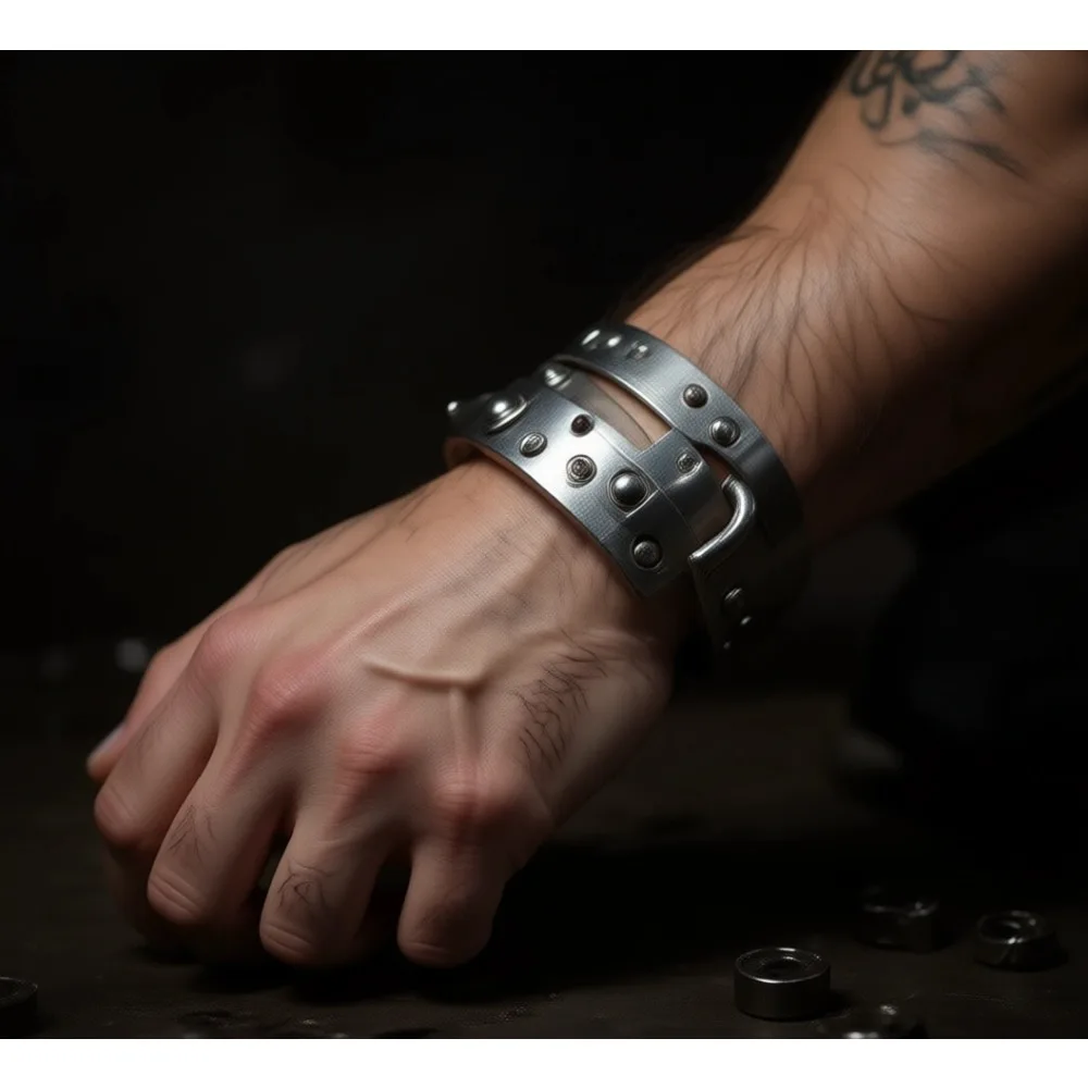 

Браслет-манжета овальной формы из нержавеющей стали с кубическим цирконием для женщин