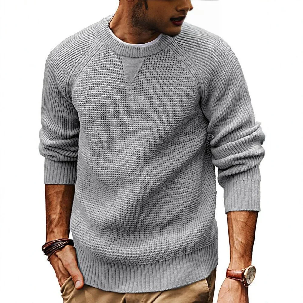 2026 Men's New Knitted Sweater Commuting Daily Retro High-end Sense Cash Out