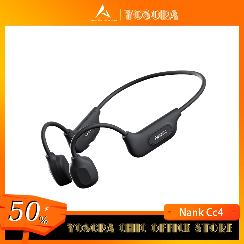 

Nank Cc4 Earphone True Bone Conduction Bluetooth Headphones Intelligent Noise Reduction Open Type Sports Earphone Customize Gift