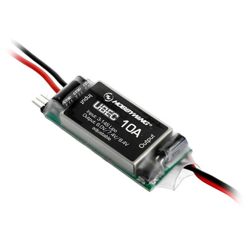 Hobbywing Waterproof UBEC 10A Voltage Regulator Module Adjustable High Voltage 6/7.4/8.4V for 3-14S RC Car Parts
