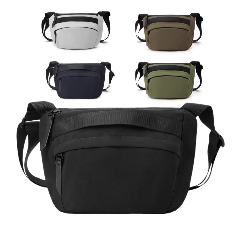 The New Men's Crossbody Bag Is Simple, Fashionable and Versatile. It Is A Multi-functional Waterproof Large-capacity Chest Bag