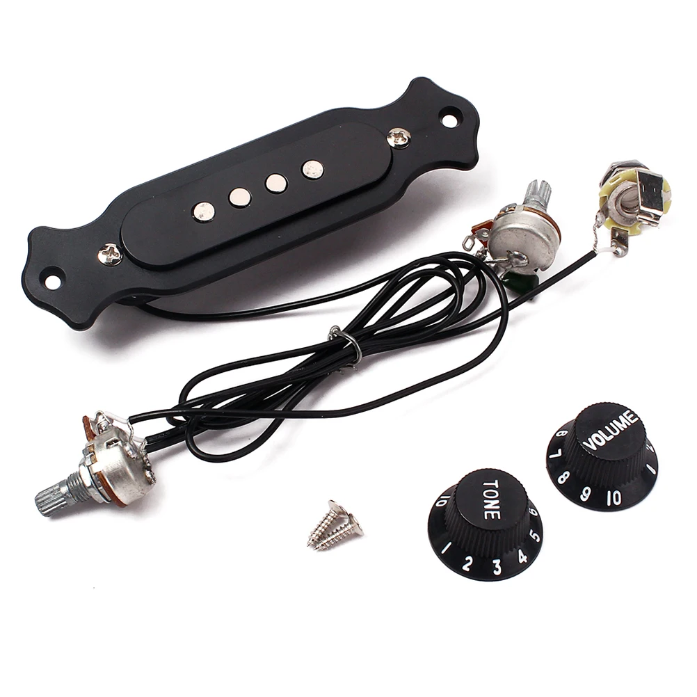 

Soundhole Pickup Guitar Pickup Cigar Box Guitar Pickup Four-string Soundhole Pickup Metal Soundhole Pickup