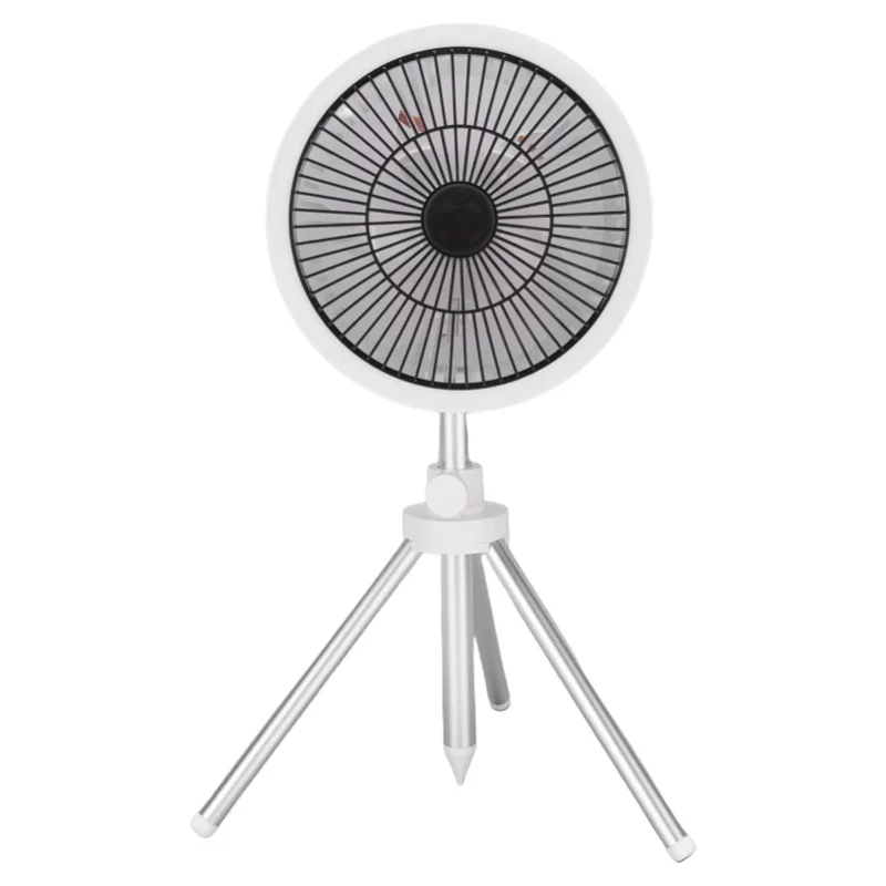 3 In 1 Portable Camping Fan With Tripod Stand 3 Speed Oscillating Outdoor Fan LED Light Power Bank Phone Charger Tent Fishing