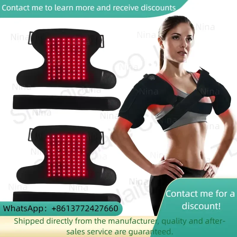 Portable Shoulder Red Light Therapy Bandage, 660/850nm Dual-wavelength In-frared Device, Home Therapy Solution.