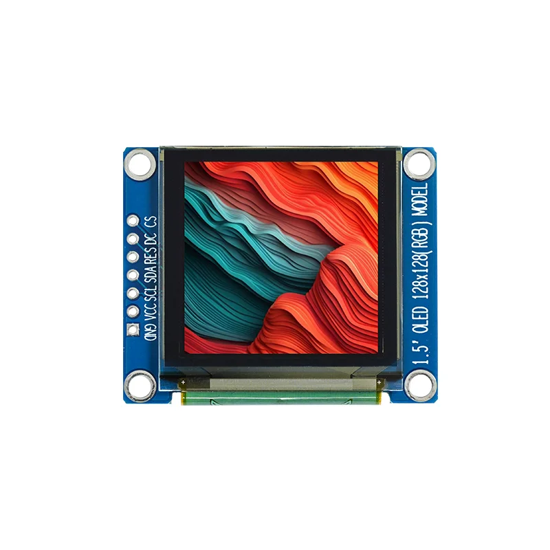 Módulo de exibição OLED colorido de 1,5 polegadas com resolução 128 * 128 SSD1351 Driver SPI Interface 7Pin