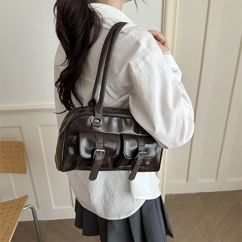 

New Large Capacity Shoulder Bag Pillow Shaped Pu Leather Handbag Tote Bag Women
