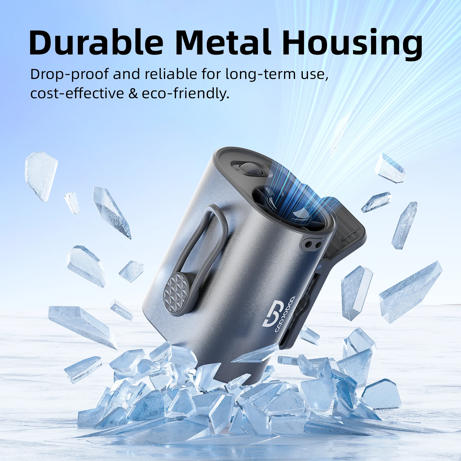 3600mAh Waist Fan with Wind Speed 11m/s, Running Time 9 Hours, 360° Adjustable 100 Levels Suitable for Outdoor Travel Stroller