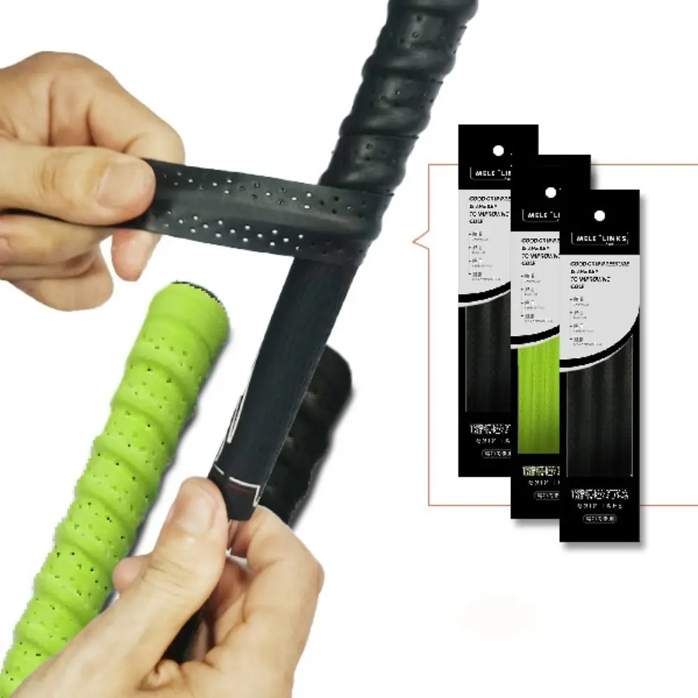 110cm Golf Club Grip Tape Quick Replacement PU Leather Golf Grip Wrapping Tapes Non-slip Sweatproof Badminton Racket Wrapping