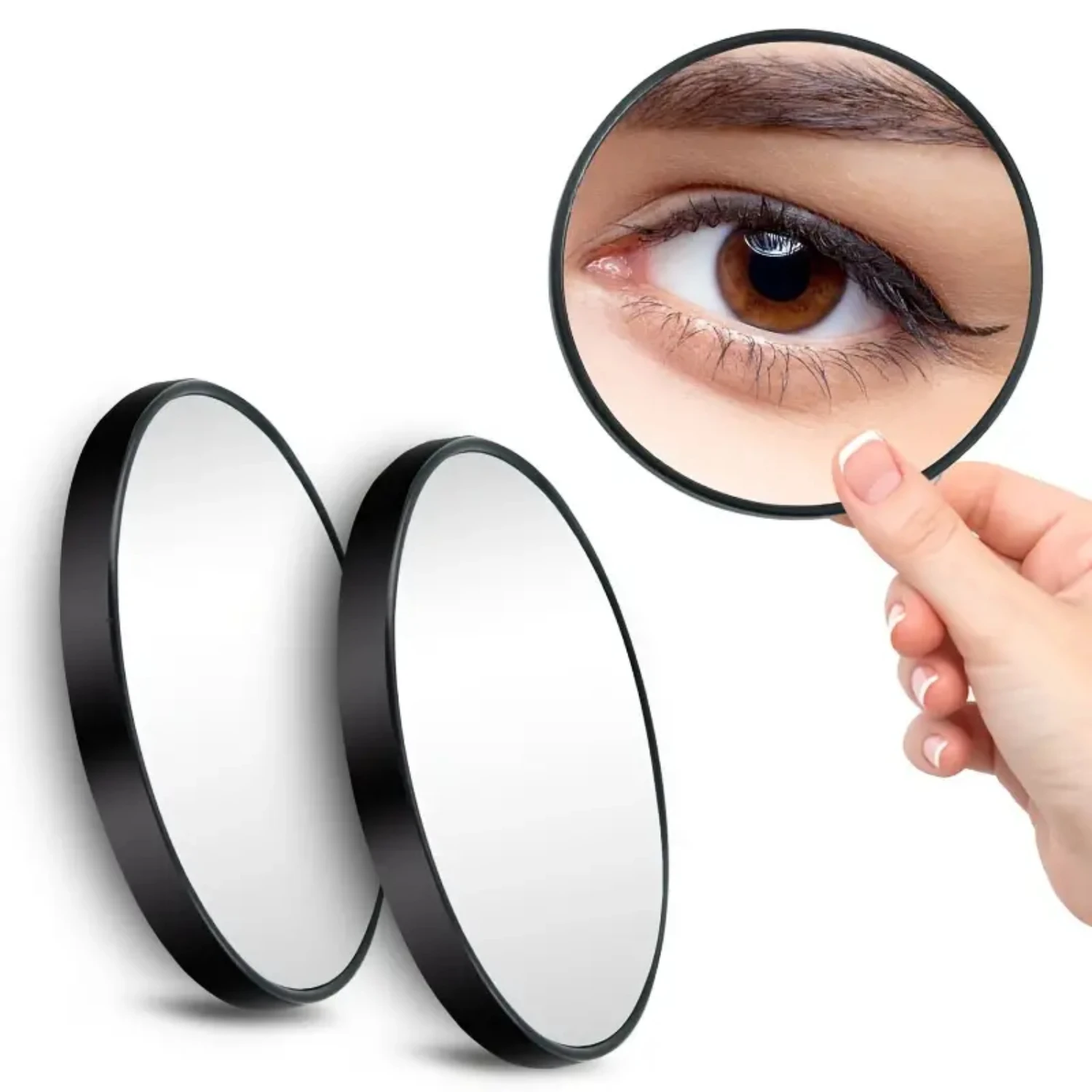 Lente d'ingrandimento cosmetica portatile 5x 10x HD Specchio a ventosa rotondo Acne Poro Punti neri 5x Specchio cosmetico Singolo lato