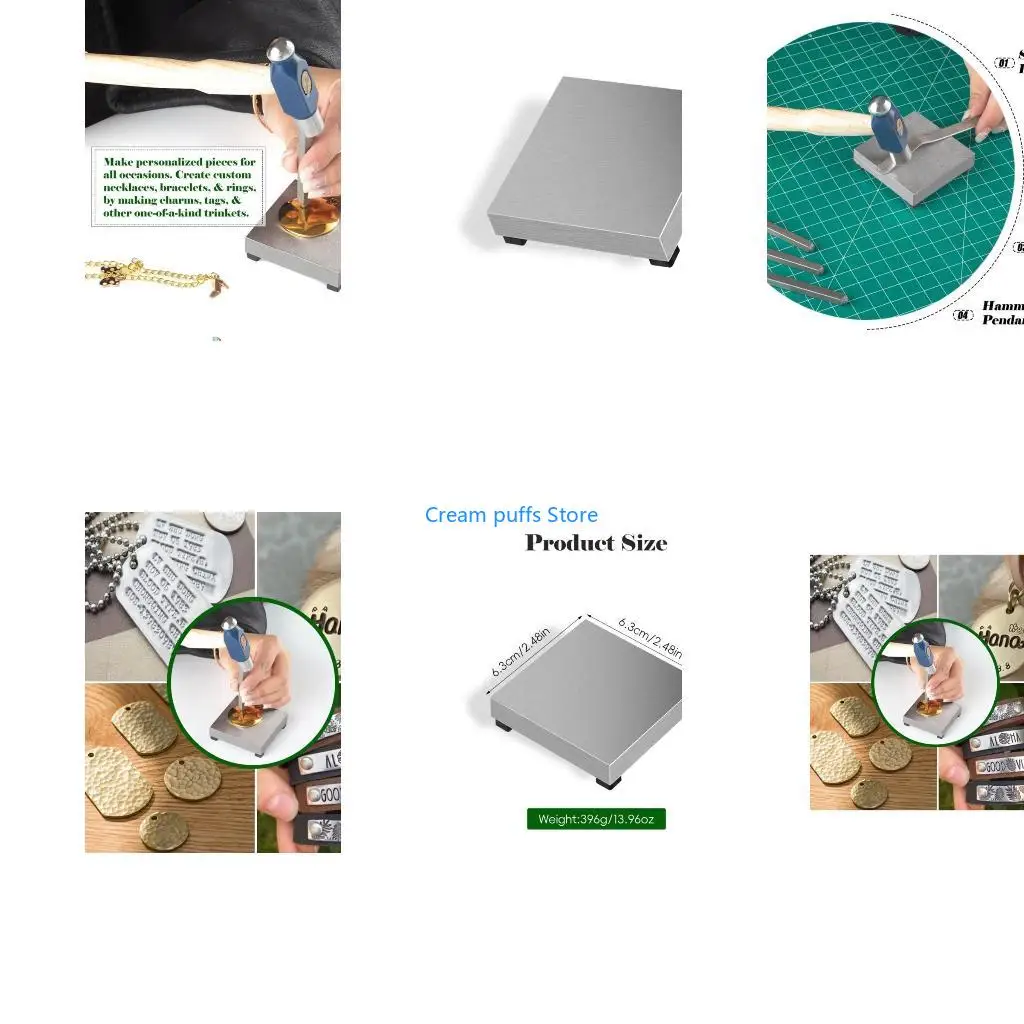 50LE High Hardness Iron Anvil Gold and Silver Processing Steel Anvil with Rubber Feet Practical Metal Benches Block