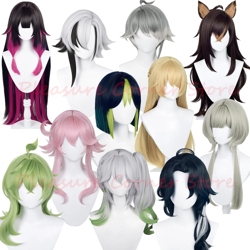 Game Genshin Impact Sumeru Cosplay Nahida Tighnari Collei Fischl Cyno Al Haitham Nilou Dehya Wig Fatui Columbina Arlecchino Wigs