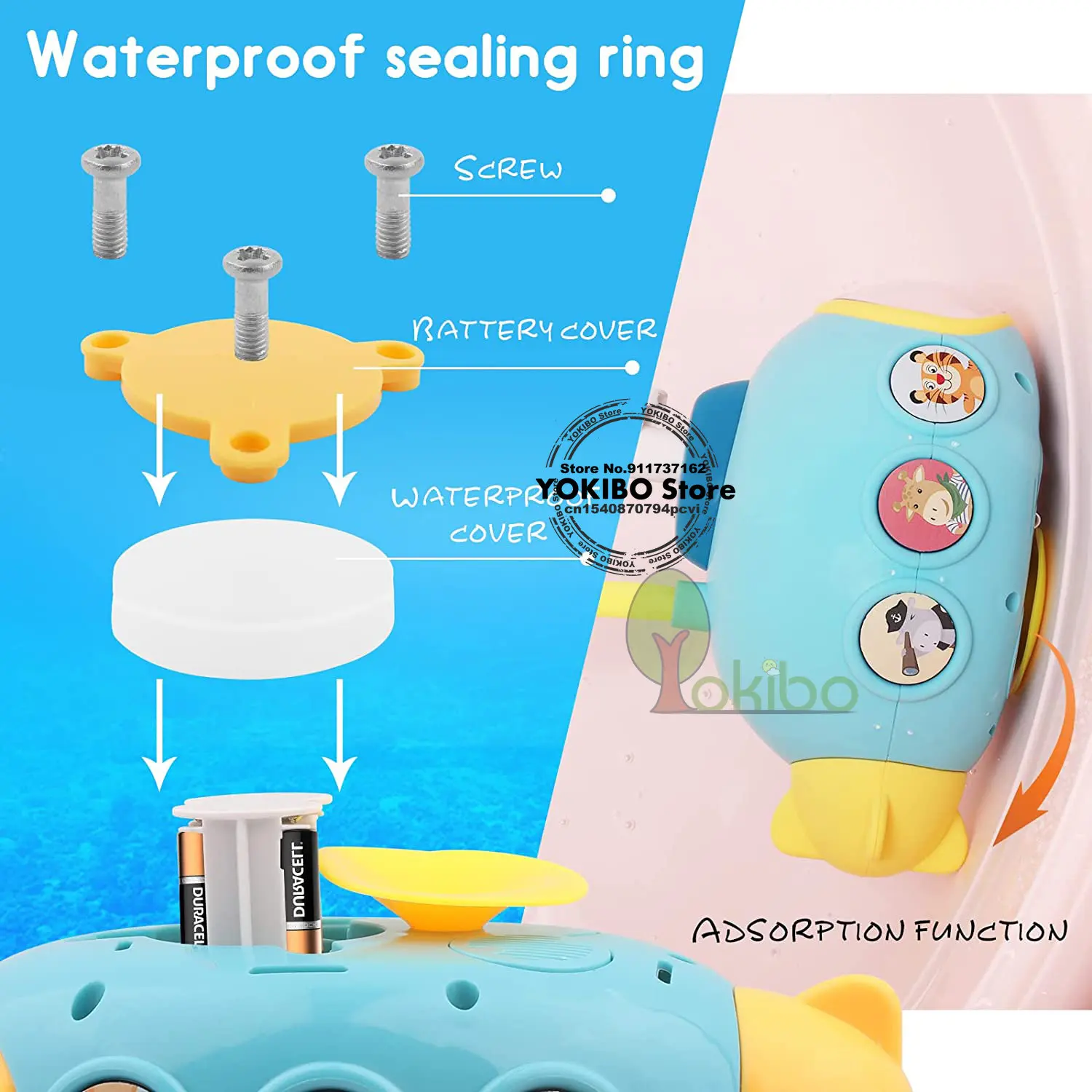 Baby Bath Toys for Kids Submarine Shower Toys Water Toys Spray Water Toys for Kids Baby Shower Set Bathtub Toy Baby Water Toys