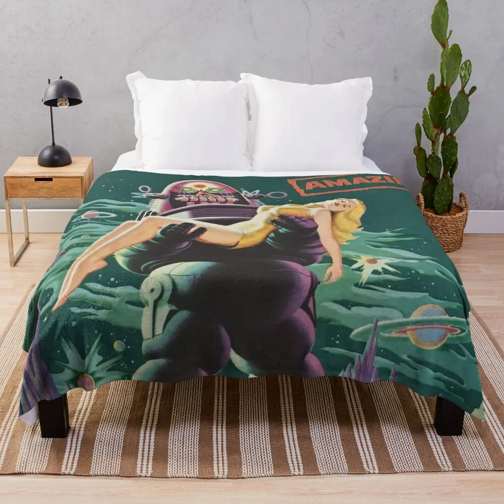 Forbidden Planet Throw Blanket funny gift Blankets For Sofas Blankets