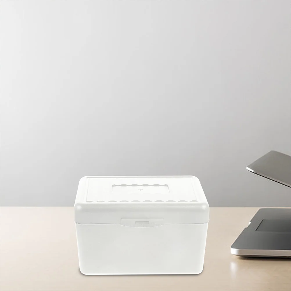 

2Pcs Business Card Box Desk Organizer Large Capacity Multi-Function Portable Office Card Holder Convenient Cards Storage Case