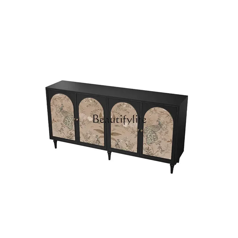 

Z.French printing locker household living room entrance shoe cabinet small apartment large capacity storage