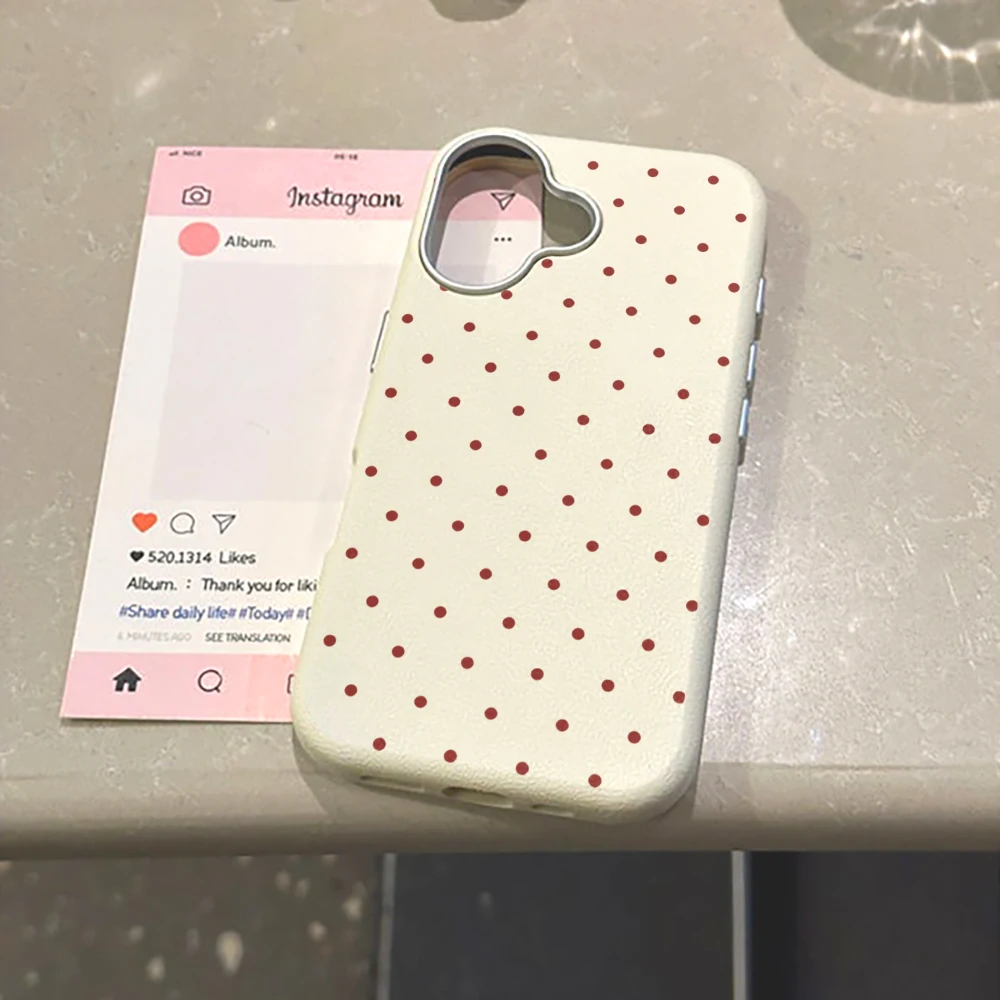 Ins Lovely Polka Dots Phone Case For Xiaomi Mi Lite 5G Ne Xiaomi For 17 Pro Max 13 14 15 12 Pro 15t 13t 14t 12T Shockproof Cover view 4