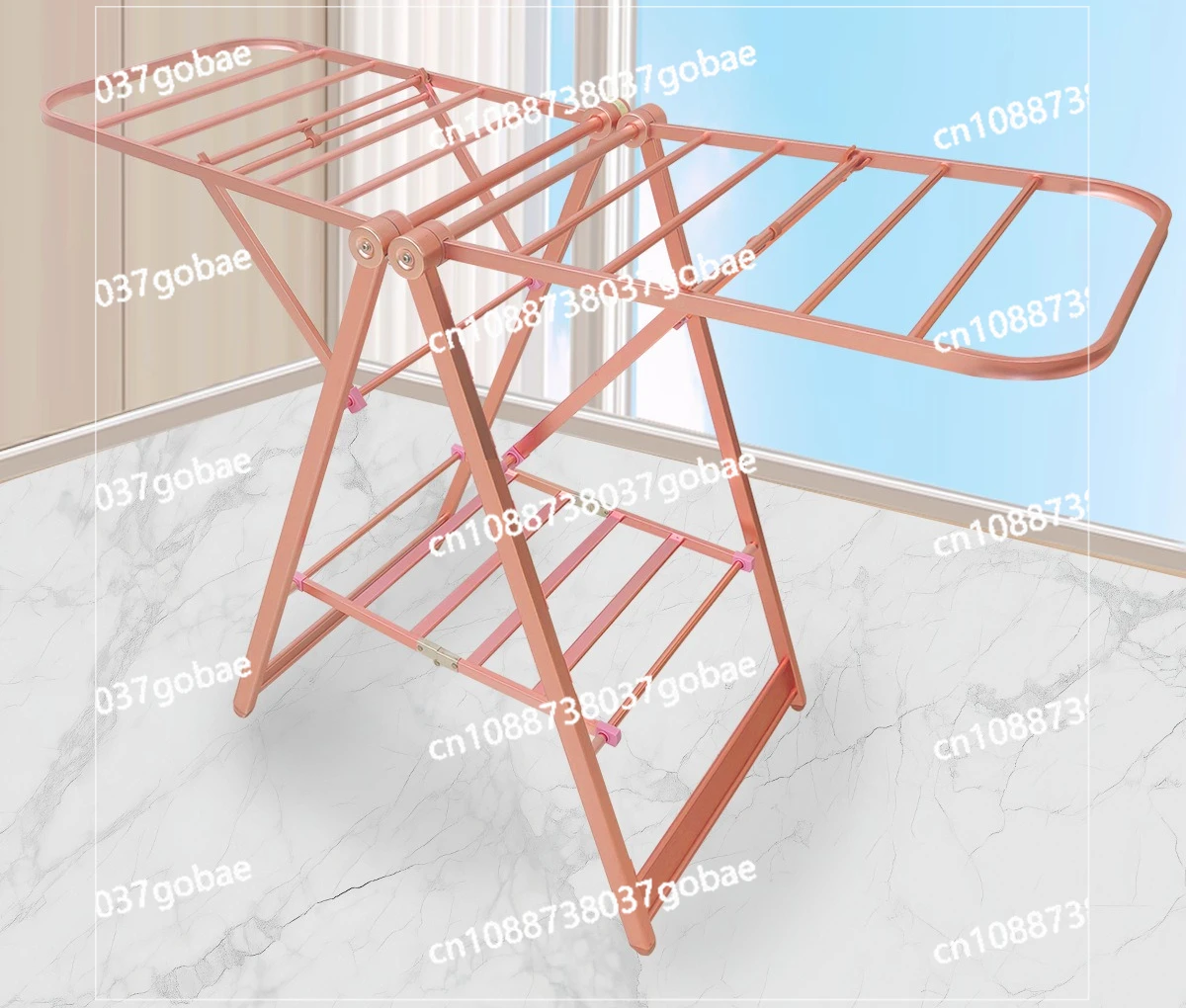 

Indoor folding drying rack Floor-to-ceiling outdoor aluminum alloy drying rack Household telescopic
