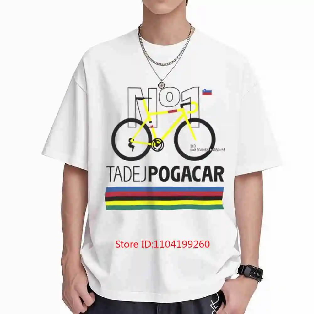 Tadej Pogacar Replica Jersey Slovenian Flag Number 11 Short Sleeve Tee 100% Cotton T-Shirt