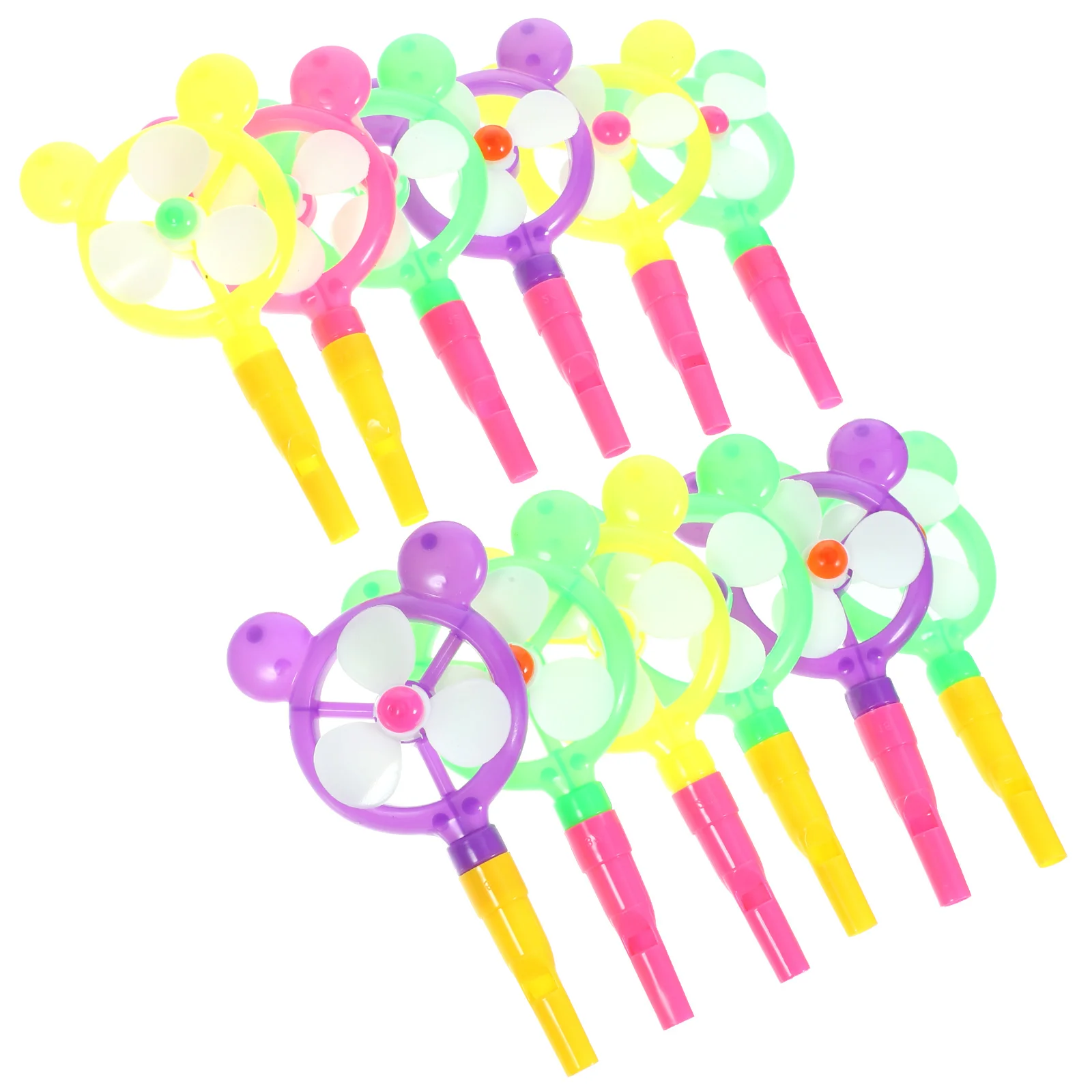 

12 Pcs Gift Whistle Windmill Toy Children Candy Color Birthday Party Favors (12pcs) Children’s Toys 13X57X1CM Plastic