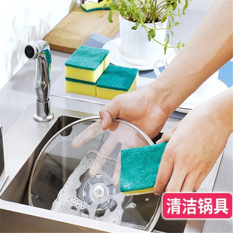 

20pcs Kitchen Sponges For Dishes High Density Rectangular Dishwashing Sponge Kitchen Household Cleaning Cloth Durable Daily Use