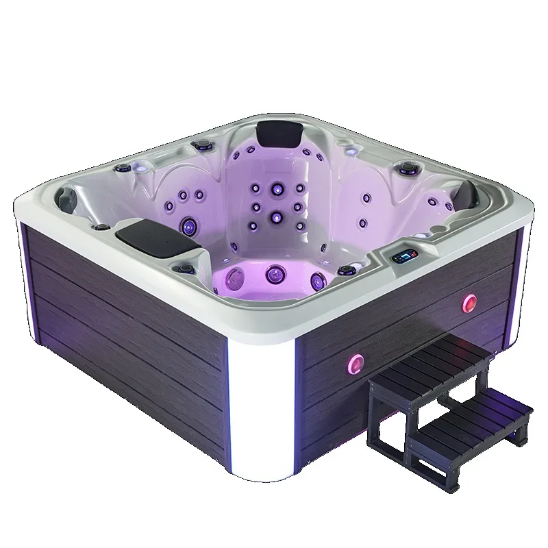Factory Direct Hot Tub Whirlpool Jacuzzi Massage Bathtub Hydrotherapy Spa Acrylic 4 Person Balboa 52 Jets Ozone