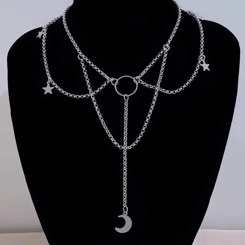 Velvet Clavicle Chain Fashion Necklace Moon Exquisite And Aesthetic Simple Cute Girl Pendant Necklace