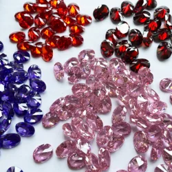 AAAAA Oval Shape Cubic Zirconia Stone 2X3mm~13X18mm Multicolor Brilliant Cut Loose CZ Synthetic Gems Beads For Jewelry