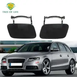 Front Bumper Headlight Headlamp Washer Nozzle Cover Cap Jet Spray For Audi A4 B8 2009 2010 2011 2012 Left Right