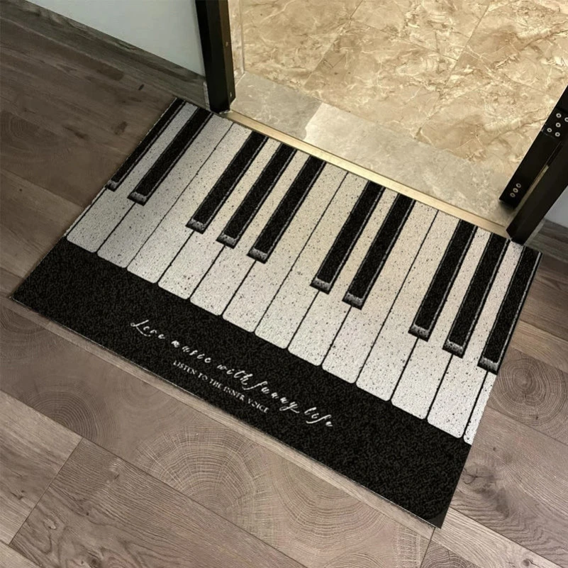 

Creative Piano Entrance Wire Ring Waterproof Customizable Music Entrance Rubbing Feet Easy To Clean Entrance Mat Customization