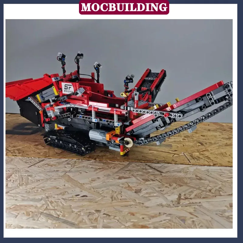 MOC Electric Technology Mobile Screening Machine Model Building Block Assembly Collection Toy Gifts