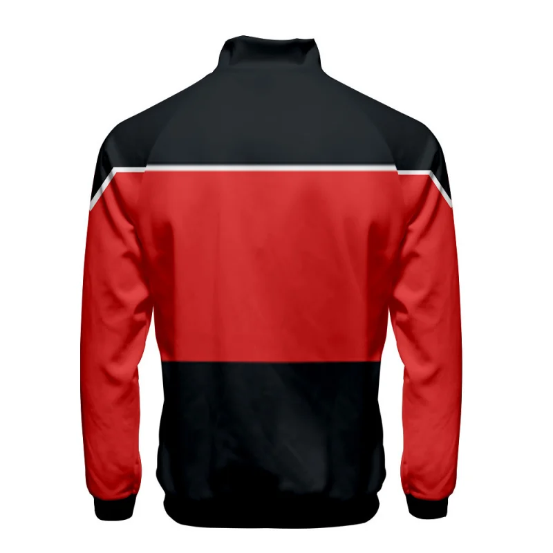 Halloween anime costumes Star Trek lower crew characters wear stand-up collar zip-up sweatshirt hoodie men and women