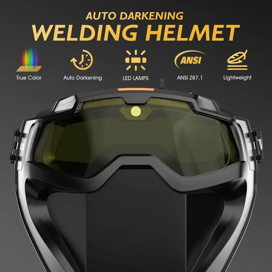 Auto Darkening Welding Goggles 4 Arc Sensor Eye Protection Safety Goggles Welding Glasses with amp for MIG TIG Stick