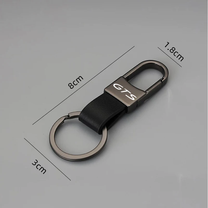 For Porsche GTS Series 911 GTS 718 Boxster Cayman GTS Panamera Taycan GTS Cayenne Macan GTS Cars Accessories Leather Keychain