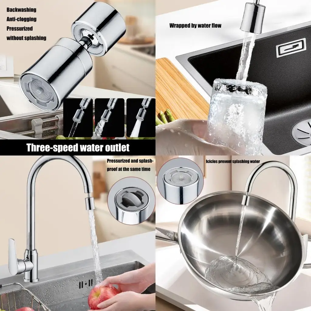 

652F 360 градусов Вращающийся кухонный смеситель расширитель удлинителей