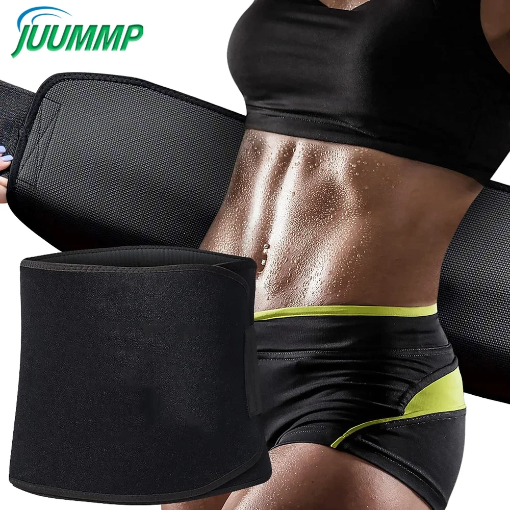 1Pcs Sweat Band Waist Trainer for Women and Men, Sweat Waist Belt for Stomach Body Band Bandage Tummy Wrap Waist Training